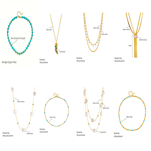 Small design retro pendant with tassels stainless steel pearl
