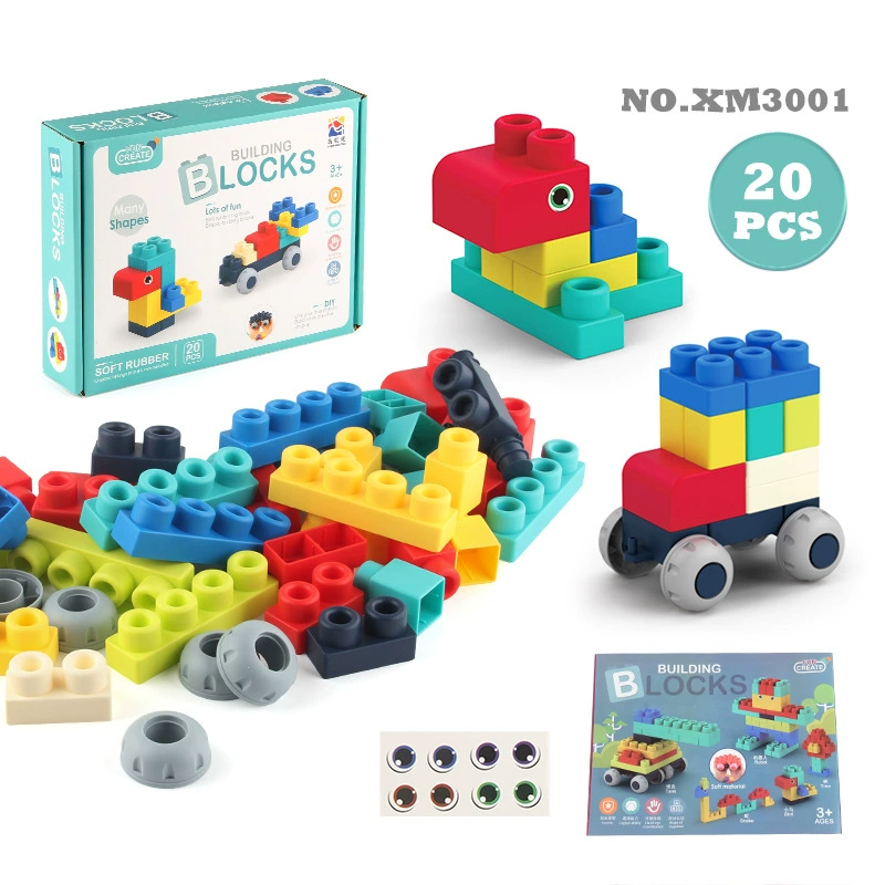 Constructor from soft rubber, toy, can bite, early education, science and technology