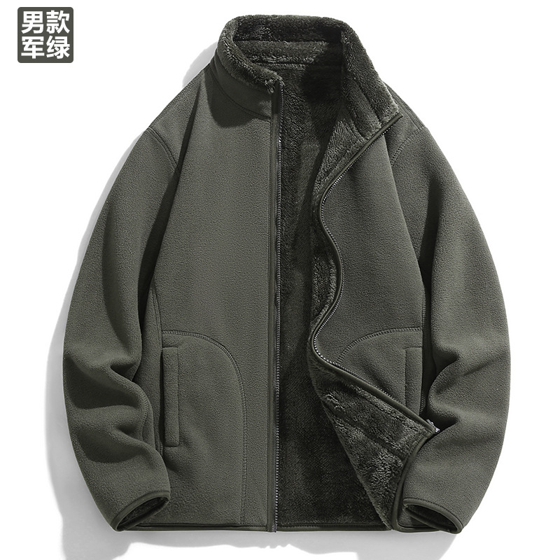 Cordero de cordero chaqueta de terciopelo de doble cara chaqueta de terciopelo de hombre y mujer chaqueta de moda de otoño y invierno de 2025 terciopelo de grano de oscilación hombre ocio