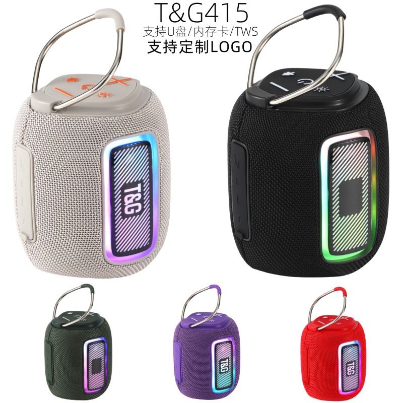Transfronterizo TG415 audio para exteriores altavoz Bluetooth soporte para teléfono móvil subwoofer portátil subwoofer de audio Bluetooth