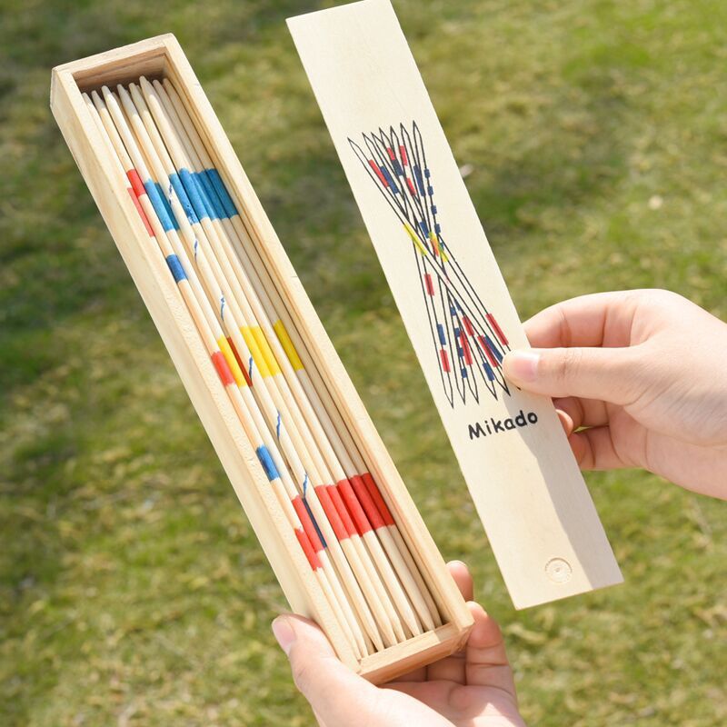 Wooden Colorful Game Stick Nostalgic Creative Pick Stick Game Table Intellectual Game Desktop Kidsren's Toys Small Gifts