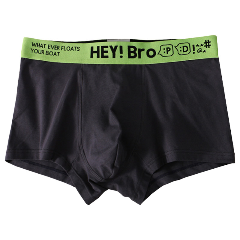 Ropa interior de algodón de los hombres deportes transpirable Boxer shorts adolescentes más tamaño Boxer shorts cabeza ropa interior niños
