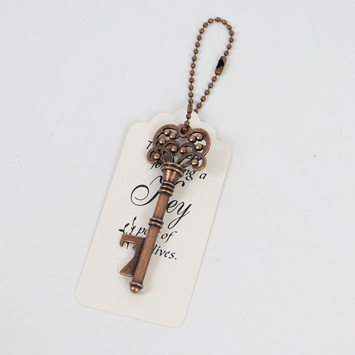 Retro Key Beer Opener Creative Advertisement Opener Wedding Gift Keychain Pendant Housewarming Gift