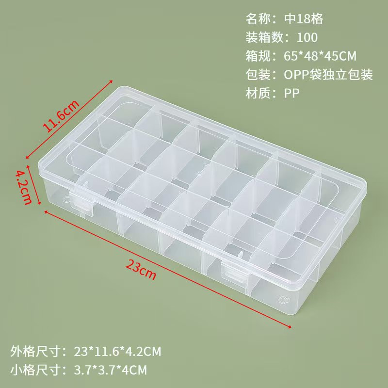 Caja de almacenamiento de cuentas para pulseras, caja de plástico PP transparente con compartimentos y tapa, herramienta organizadora de joyas, caja de accesorios image 7