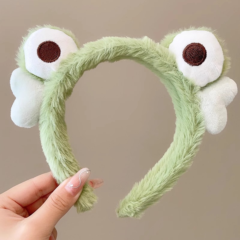 Lavarse la cara en otoño y invierno nuevo clip para el cabello máscara antideslizante pelusa cinta para el cabello lindas bandejas de dibujos animados pareja adornamiento para el cabello