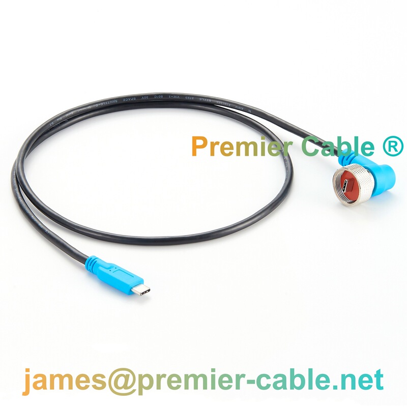 Industrial-Grade Waterproof Right-Angle Usb3.1 Type-C Data Cable, Reinforced Usb-C High-Speed Transmission Cable, Dustproof Industrial-Grade Waterproof Right-Angle Usb3.1 Type-C Data Cable, Reinforced Usb-C High-Speed Transmission Cable, Dustproof