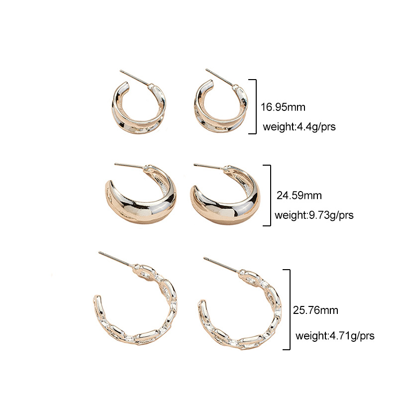 Retro Geometric Chain Earrings display picture 1