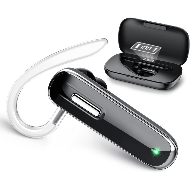 Bluetooth headset business wireless hands-free headset with 500mAh charging box 96 hours call built-in microphone