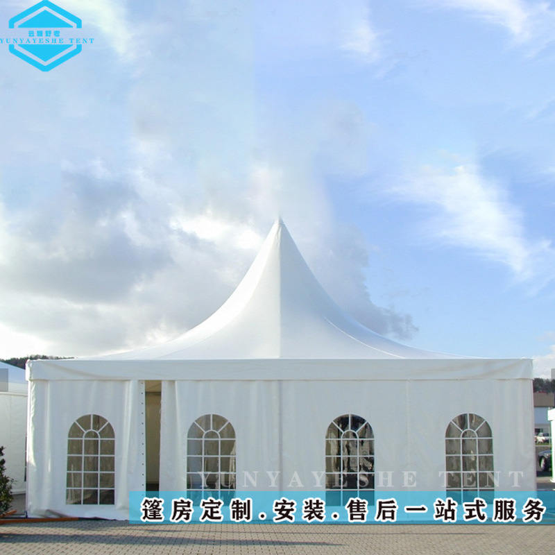 篷房厂直销户外聚会欧式尖顶帐篷 婚礼摄影白色广告帐篷 车展帐篷