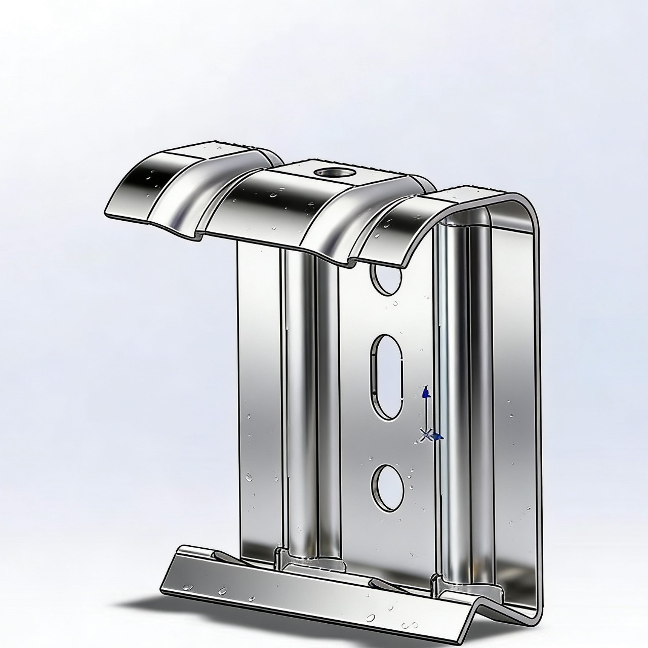 光伏铝合金导水夹不锈钢导水夹光伏板导泥夹，清灰器