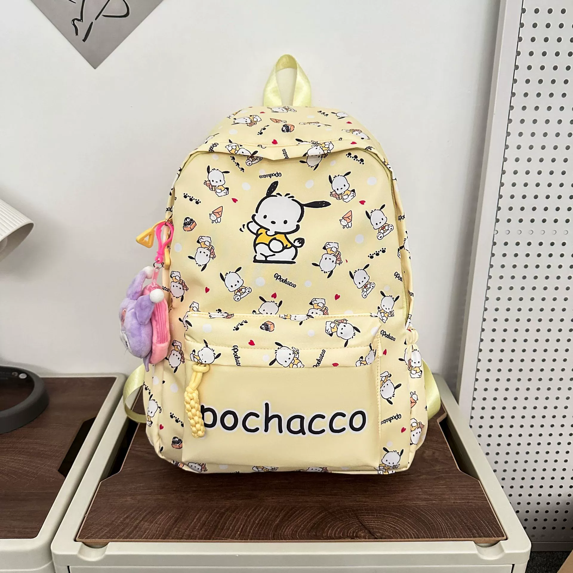 Рюкзак (Sanrio) мультяшный объёмный школьный рюкзак для подростков и школьников, с аксессуаром (опц.)