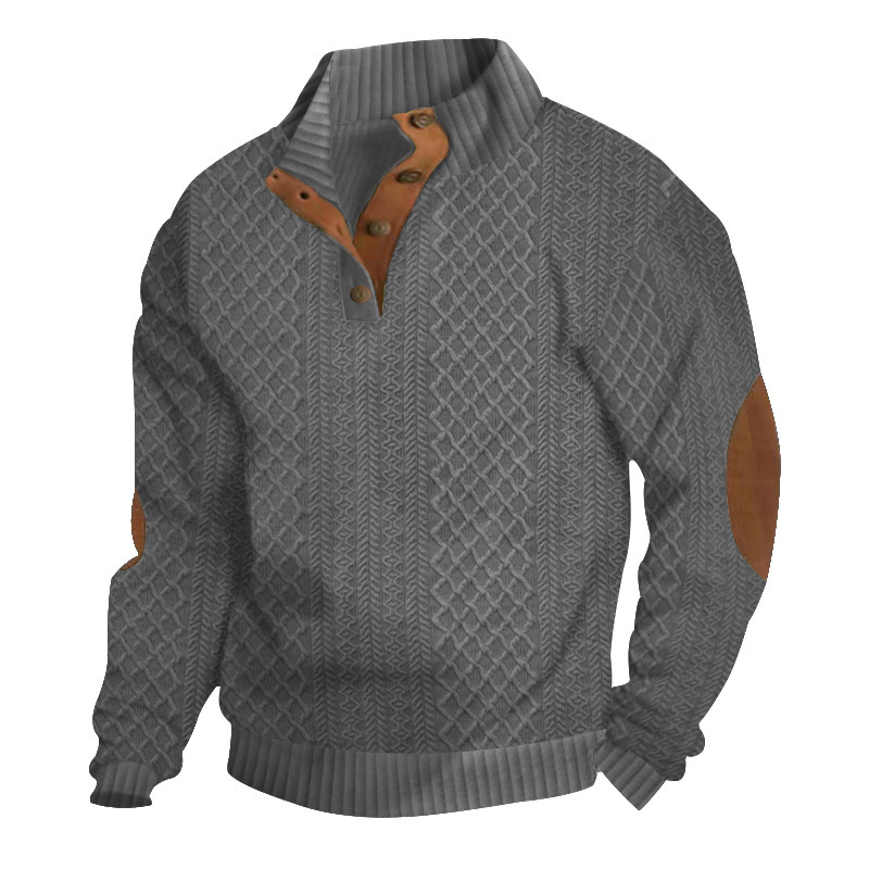 ​​Men's Casual Hoodie With Anime Embroidery - Stylish Streetwear Pullover, Soft & Comfortable Long Sleeve Sweatshirt​​_viptrois.com