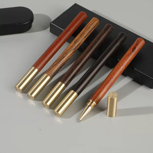 Rosewood Signature Advertising Pen Ebony Brass Signature Pen Gift Business Office Gel Pen Personalized LOGO