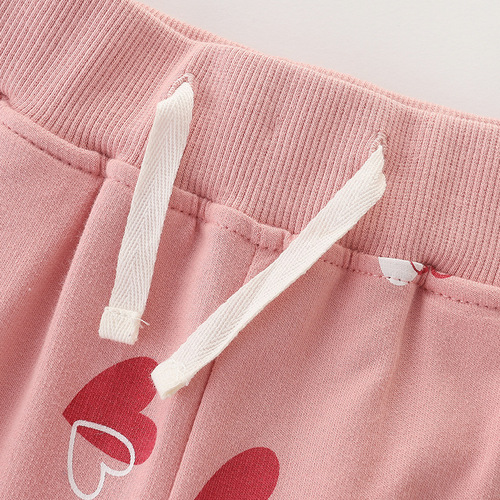 European and American style girls 'pants wholesale autumn new printed children's sweatpants for small and medium-sized children's fashionable foot-tight pants