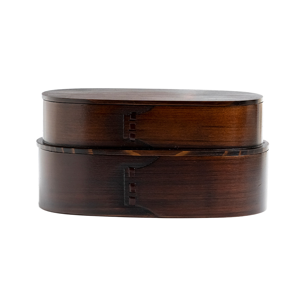 Caja bento de estilo japonés retro de madera de sauce curvo de múltiples especificaciones, caja de fruta fresca no sellada, fábrica al por mayor