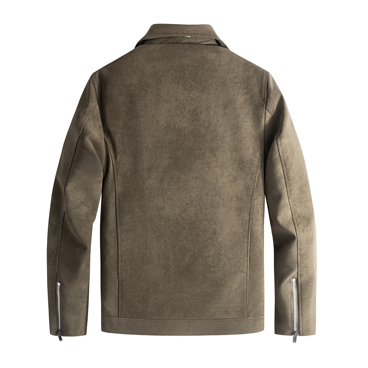 Muška moderna i lijepa jakna s flisom, uski kroj, kožna jakna s kosim patentnim zatvaračem, korejsko motociklističko odijelo, nova jesen/zima_voghion.com