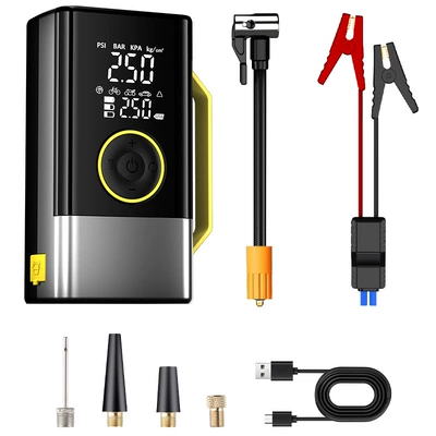 Hava nasosu air pump all-in-one device with - 3-8000-mah-smart-clip