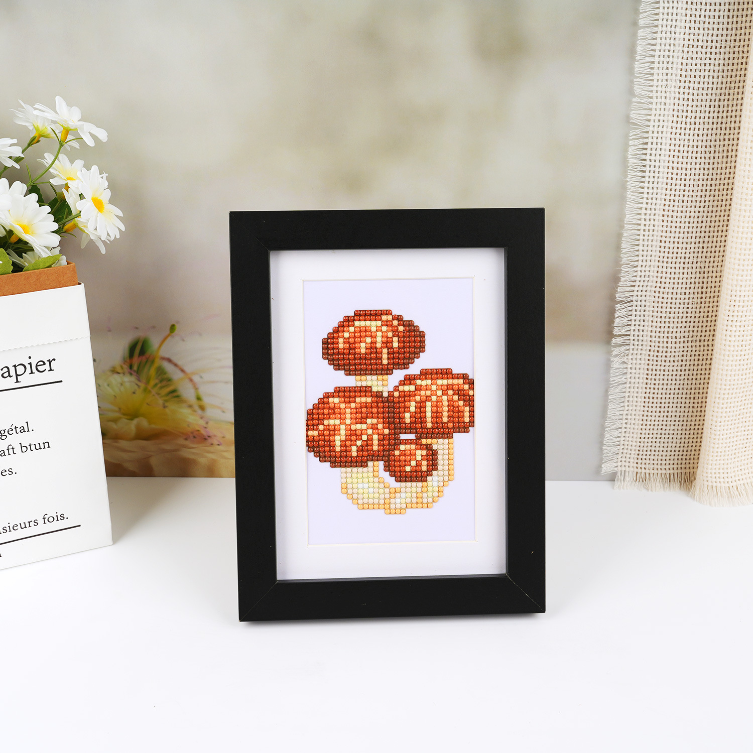 Ventas calientes transfronterizas 5D pintura de diamante DIY5 * 7 pulgadas pintura de marco de pintura al óleo de hongos dibujos animados pintura de mampostería pintura decorativa