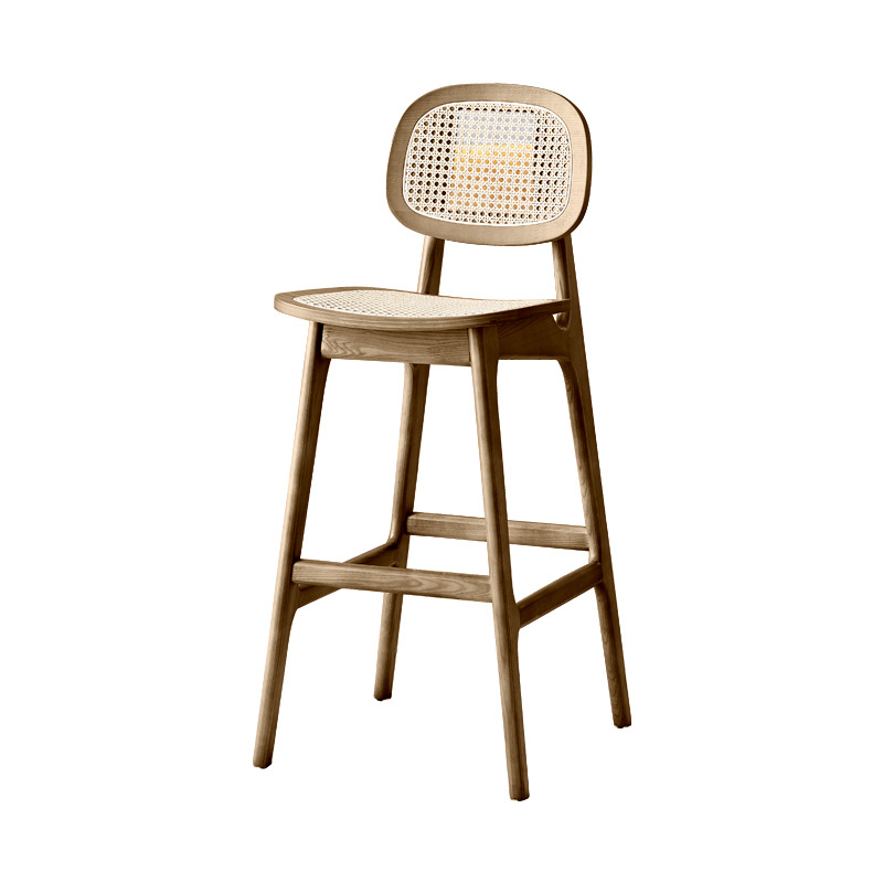 Mesa de comedor de hotel de caja de madera maciza cadena de restaurantes occidentales diseñadores de estilo antiguo asiento de tela de caña