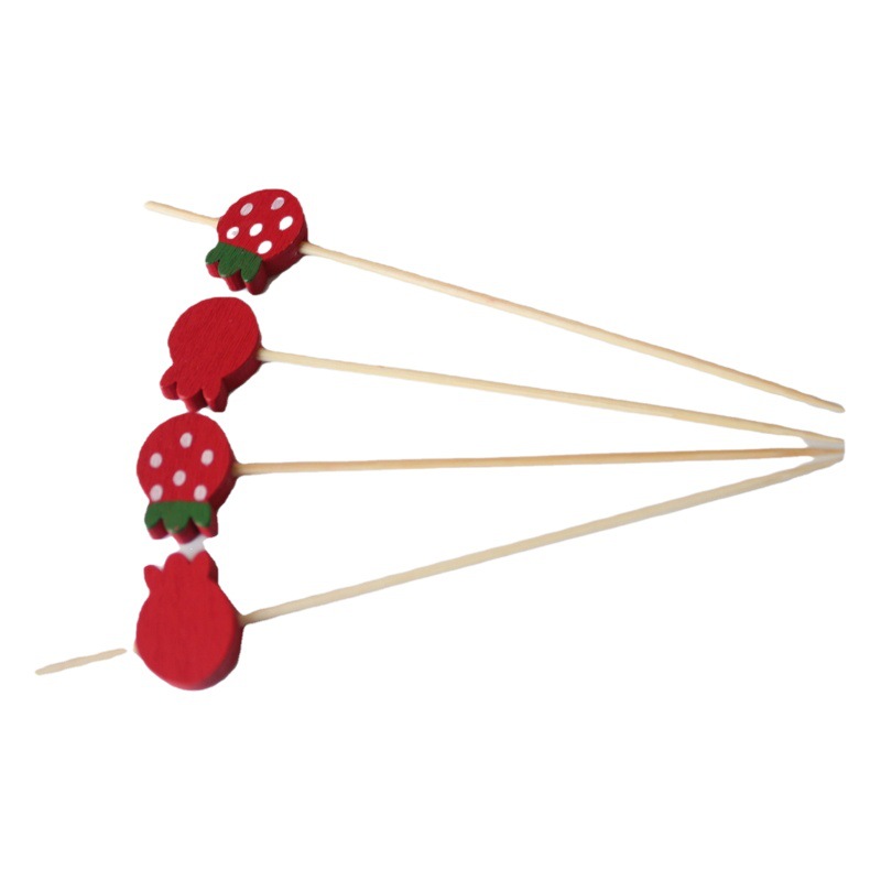 Palillos de Bambú Desechables 100 Piezas/Paquete para Frutas y Cócteles