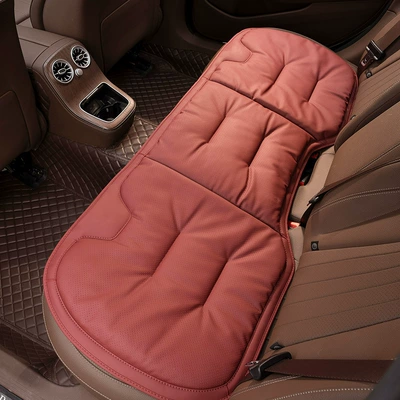 Seat cushion, seat cover | and Rear Seat Cushion - perforated-leather-volcanic-red-single-rear-seat