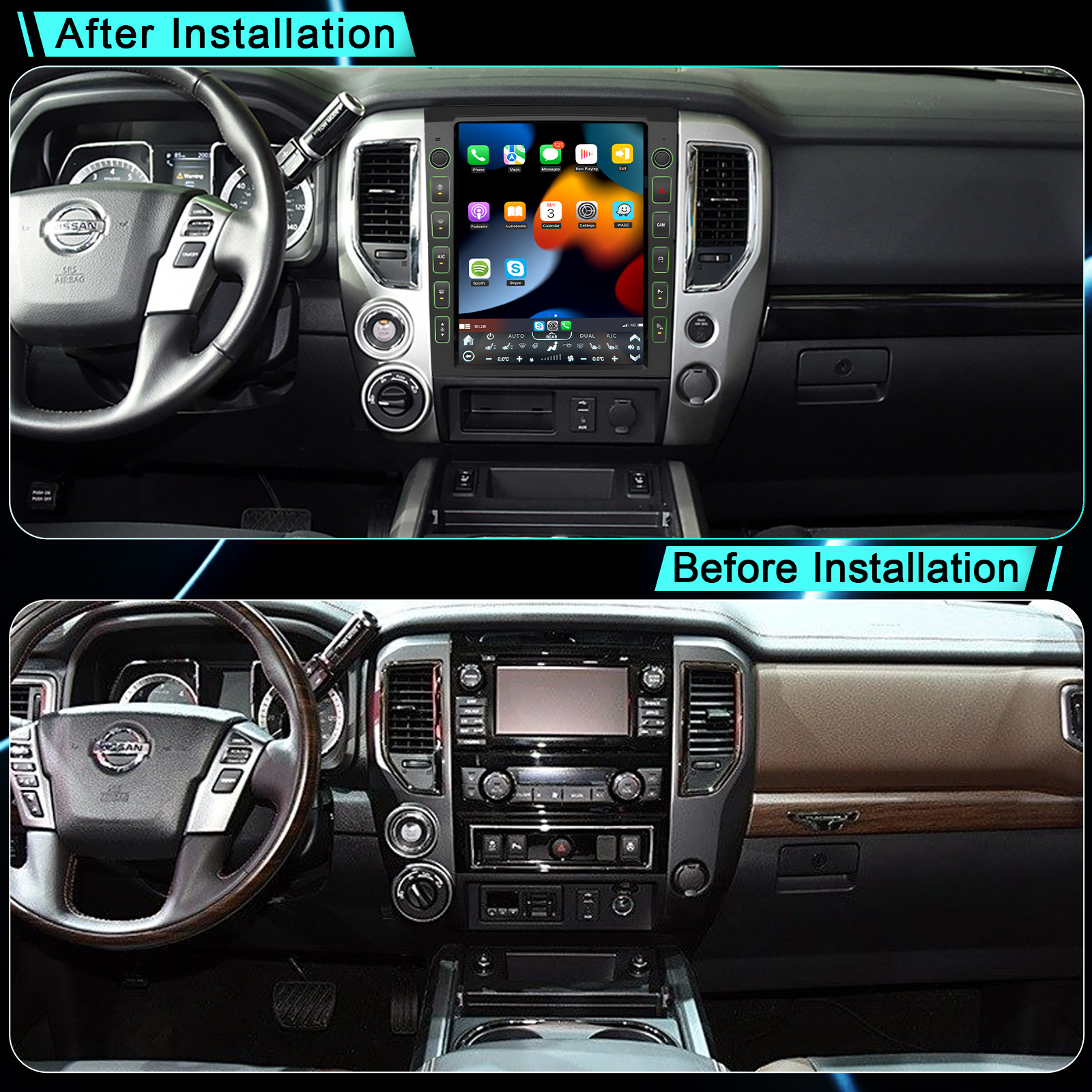 For 12.1Inch Titan2016-2019 Car Audio and Video Intelligent Navigator Gps Android Navigation