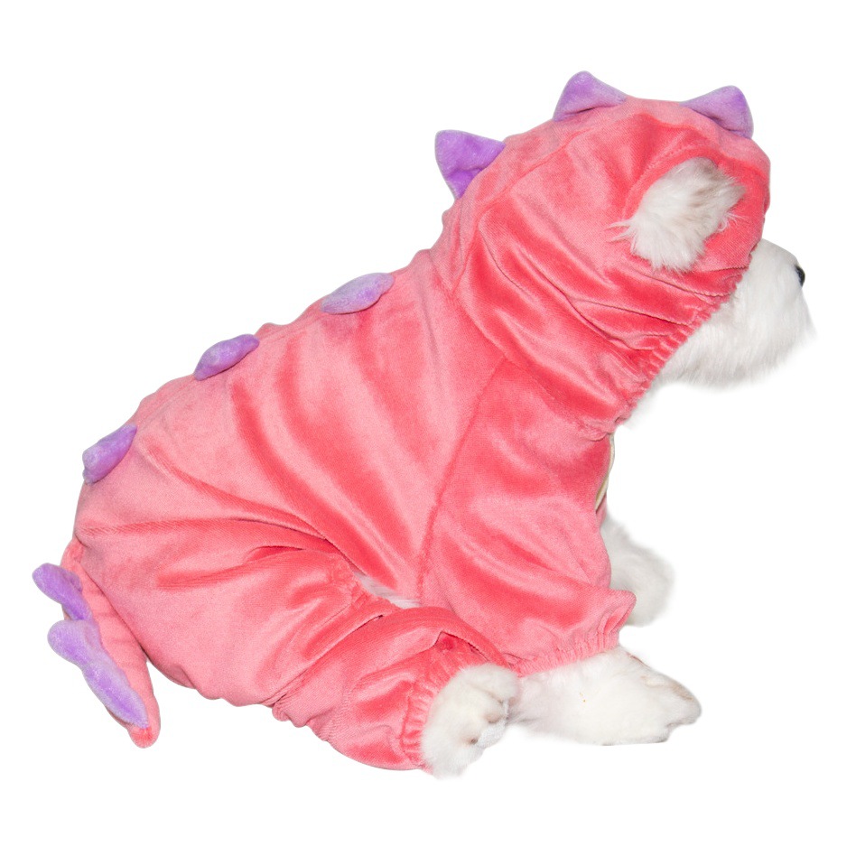Ropa de perro de Halloween ropa de transformación de dinosaurio elástico de cristal de terciopelo casual mediano y pequeño perro ropa para mascotas personalización image 1