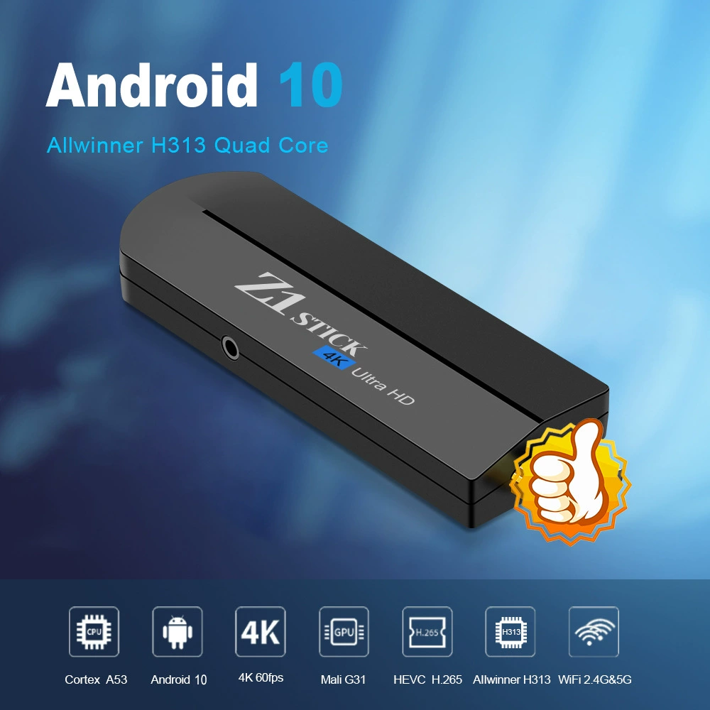 Смарт ТВ-стик Z1 фабричный, Quanzhi H313, двухдиапазонный, 4K HDR, Bluetooth, Android 11