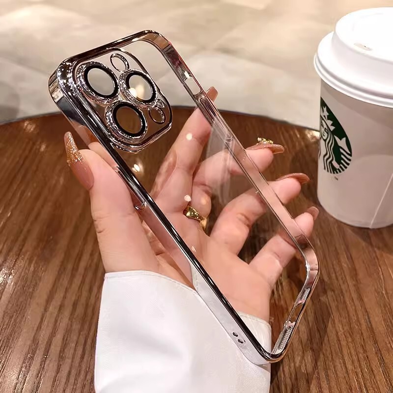ハイエンドのシリコンソフトシェル、15 Apple 14 携帯電話ケース、レンズフィルム付き透明 iPhone 13 12promax16 に適しています。|undefined