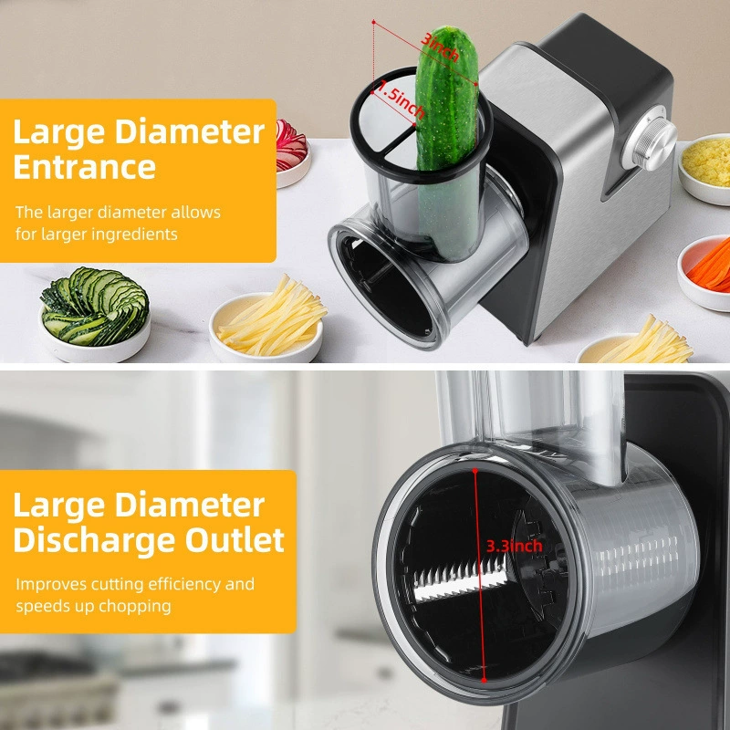 Cross-border hot-selling stainless steel fully automatic household electric vegetable cutter kitchen multi-functional home slice gratering tool