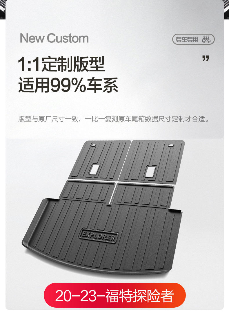Suitable for Ford Explorer Trunk Mat, Car Accessories, Classic Original Trunk Mat, Decorative Accessories