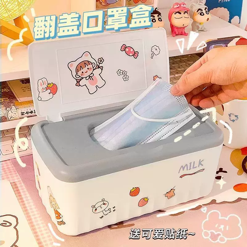 Medical mask, capacious storage box, wipes