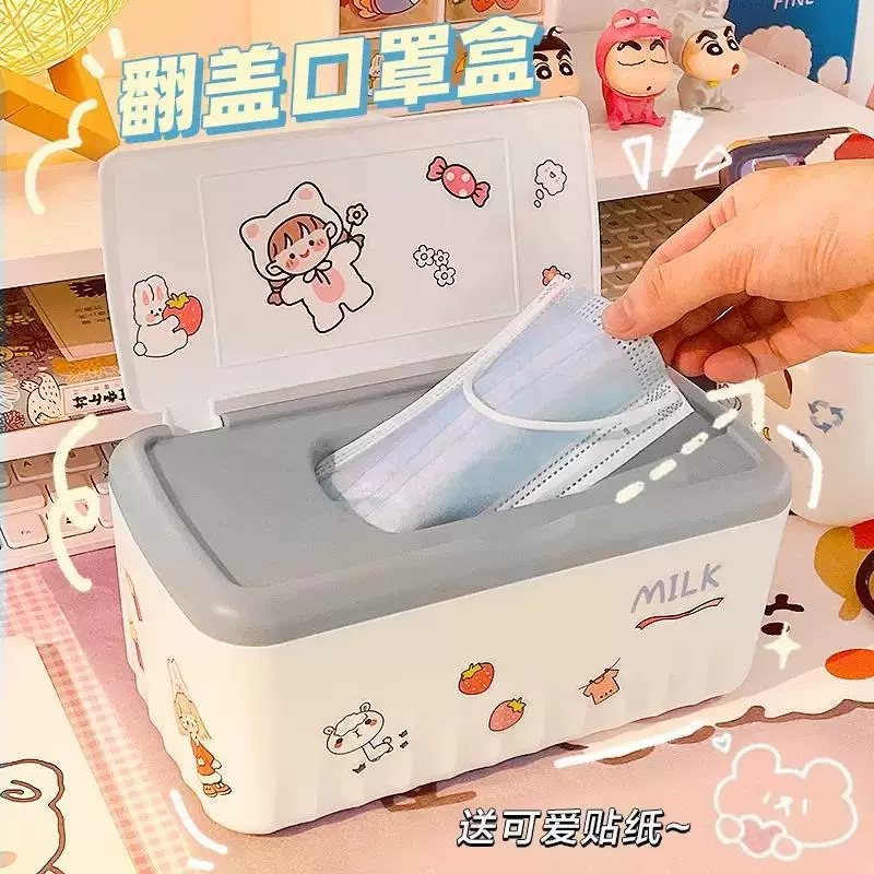 Medical mask, capacious storage box, wipes