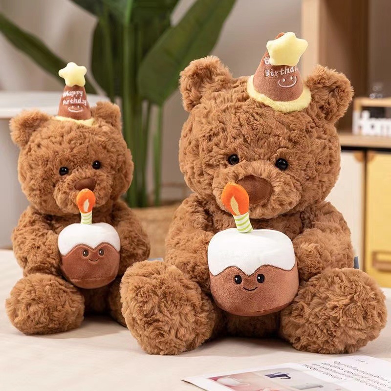 Pastel de oso muñeca juguetes de peluche chicas lindas para dormir pacificar osos muñecas abrazar osos regalos de cumpleaños al por mayor