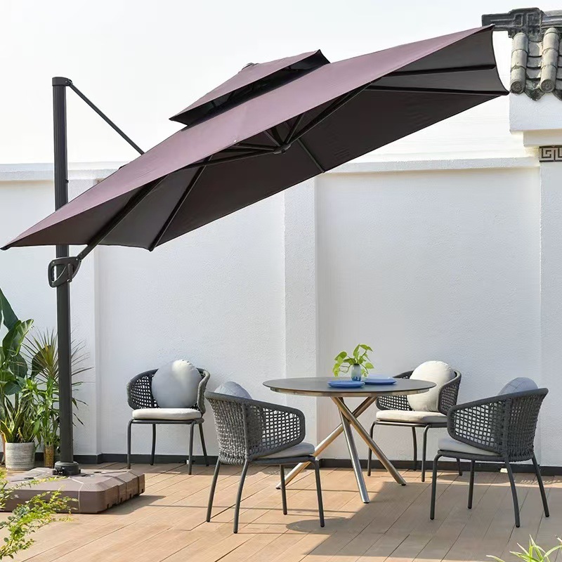 Mesa y silla al aire libre patio nórdico casera simple balcón de tres piezas al aire libre mesa y silla de comedor