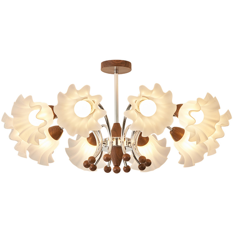 Lámpara de la sala de estar de estilo medieval retro francesa campana orquídea sala de luz principal 2026 nueva lámpara de dormitorio comedor 731L