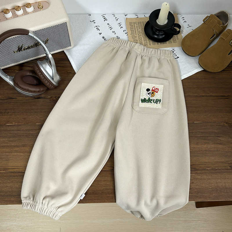 子供パンツ 2025 春の新作男の子と女の子のカジュアルパンツ男の子の赤ちゃんのファッショナブルなパンツ春と秋の漫画のズボントレンディ|undefined