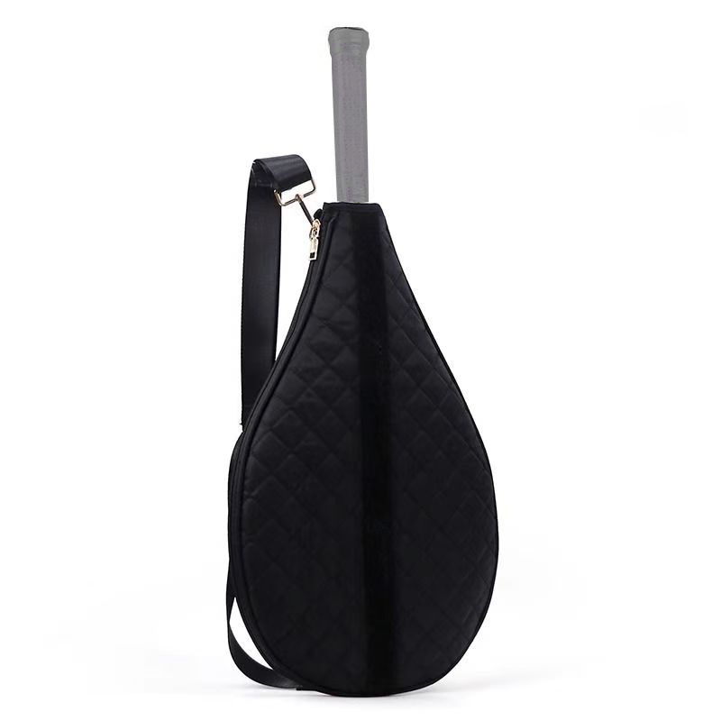 Quilted Tennis Racket Storage Bag, Single-Shoulder Racket Protective Cover, Universal Bag for Tennis and Badminton, Unisex Sports Tennis Racket Cover