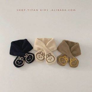 Yipan baby scarf winter Japanese and Korean cute bunny infant warm knitted male and female baby scarf