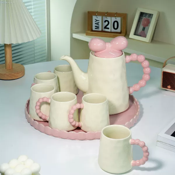 Creative Ceramic Cup with Pot High Color Value Water Cup Household Living Room Cup Housewarming Gift Box Afternoon Tea Tea Set Wholesale