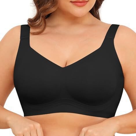 Xcutting Women's Wireless Bra Full Coverage Bra Wire-Free Daily Bra Comfortable Wire-Free Bra