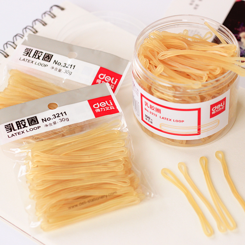 Deli anillo de látex especial financiera banda de goma vinculante dinero como anillo de cuero de vaca cuerda desechable al por mayor anillo de goma