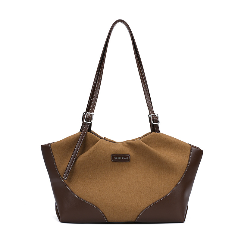 New Large Capacity Versatile Commuter Tote Bag, Stylish Casual Shoulder Bag, Premium PU Leather Underarm Bag for Women - Thumbnail 6