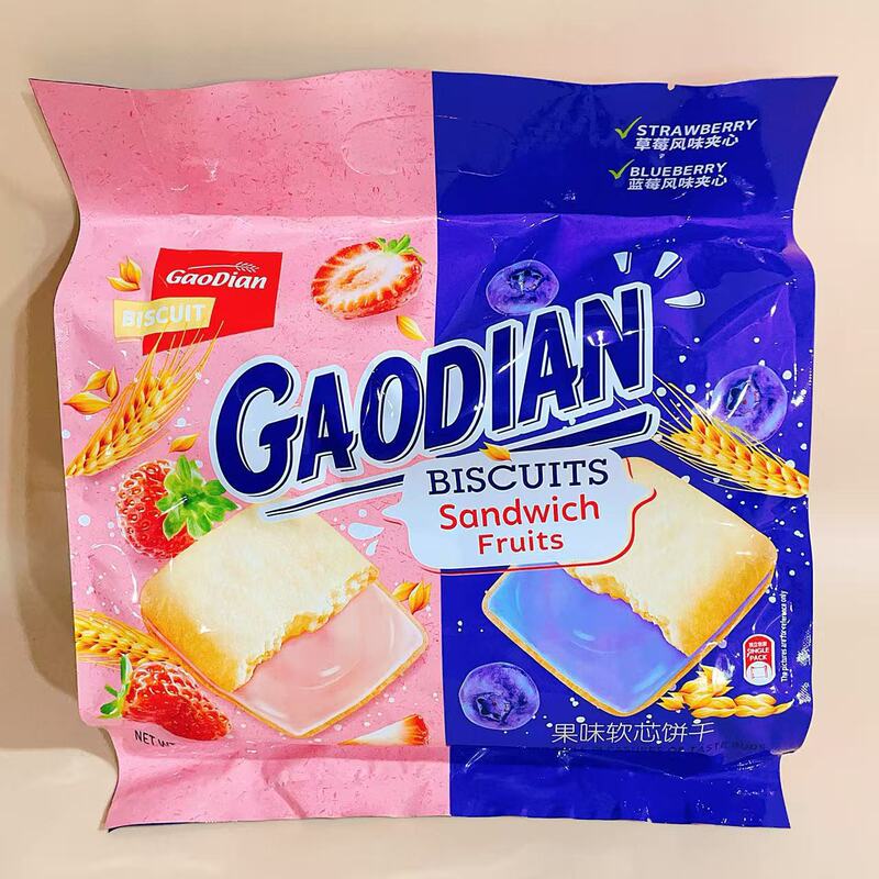 高点泰式虾片烧烤味香辣味玉米球果味软芯饼干网红休闲解馋小零食|undefined