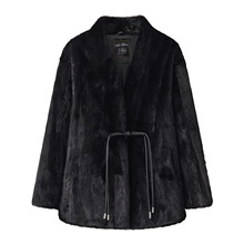 2025冬新款进口国风盘扣貂皮大衣女拼貂年轻款水貂毛皮草裘皮外套