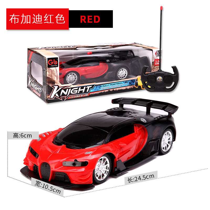 [Rojo] 1:16 Bugatti-de cuatro vías / Versión de carga [Batería recargable + cargador]