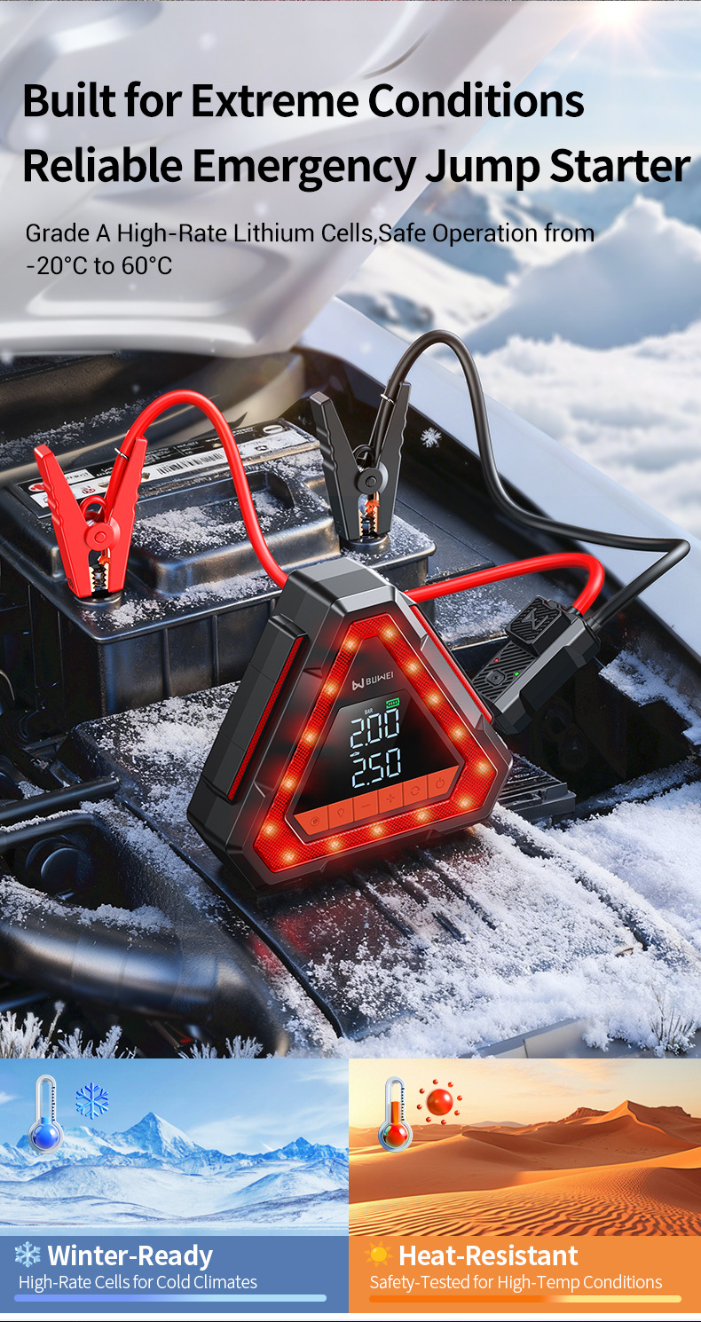 [N15] Cross-Border Car Emergency Starting Power Supply and Air Pump All-In-One Portable Battery Jump Starter