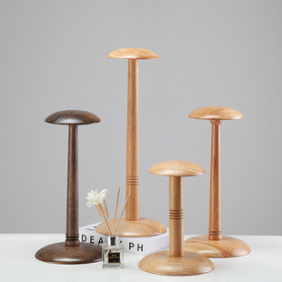 Retro Hat Rack Solid Wood Desktop Hat Holder Clothing Store Hat Display Rack Hat Support Display Display Props Wig Nayou