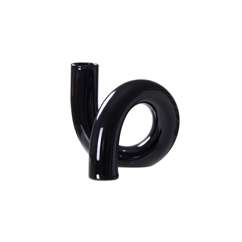 Flores de vidrio de forma diferente de color ornamentos de estilo nórdico irregular arreglos florales creativos para el hogar ornamentos de flor de sala de estar