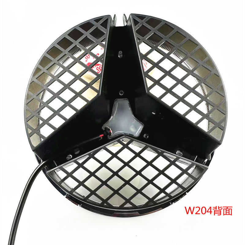 Suitable for Mercedes-Benz modified luminous LED middle net car logo A B C E GLK ML grade solid with light original car logo